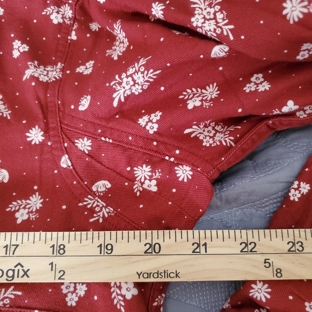 Duluth, Floral Print Rust Button-Up Shirt, Size Small - Picture 7 of 11